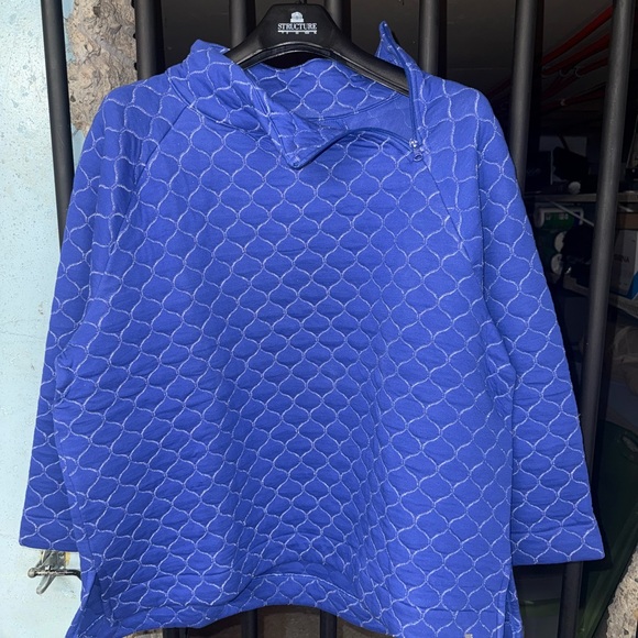 Talbots Blue Patterned Sweatshirt - Picture 3 of 9